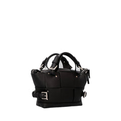 Small Zipped Cabas Top Handle Bag In Black