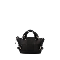 Small Zipped Cabas Top Handle Bag In Black