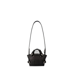 Small Zipped Cabas Top Handle Bag In Black