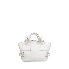 Small Zipped Cabas Top Handle Bag In White