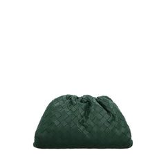 Teen Woven Pouch Clutch In Green Parakeet