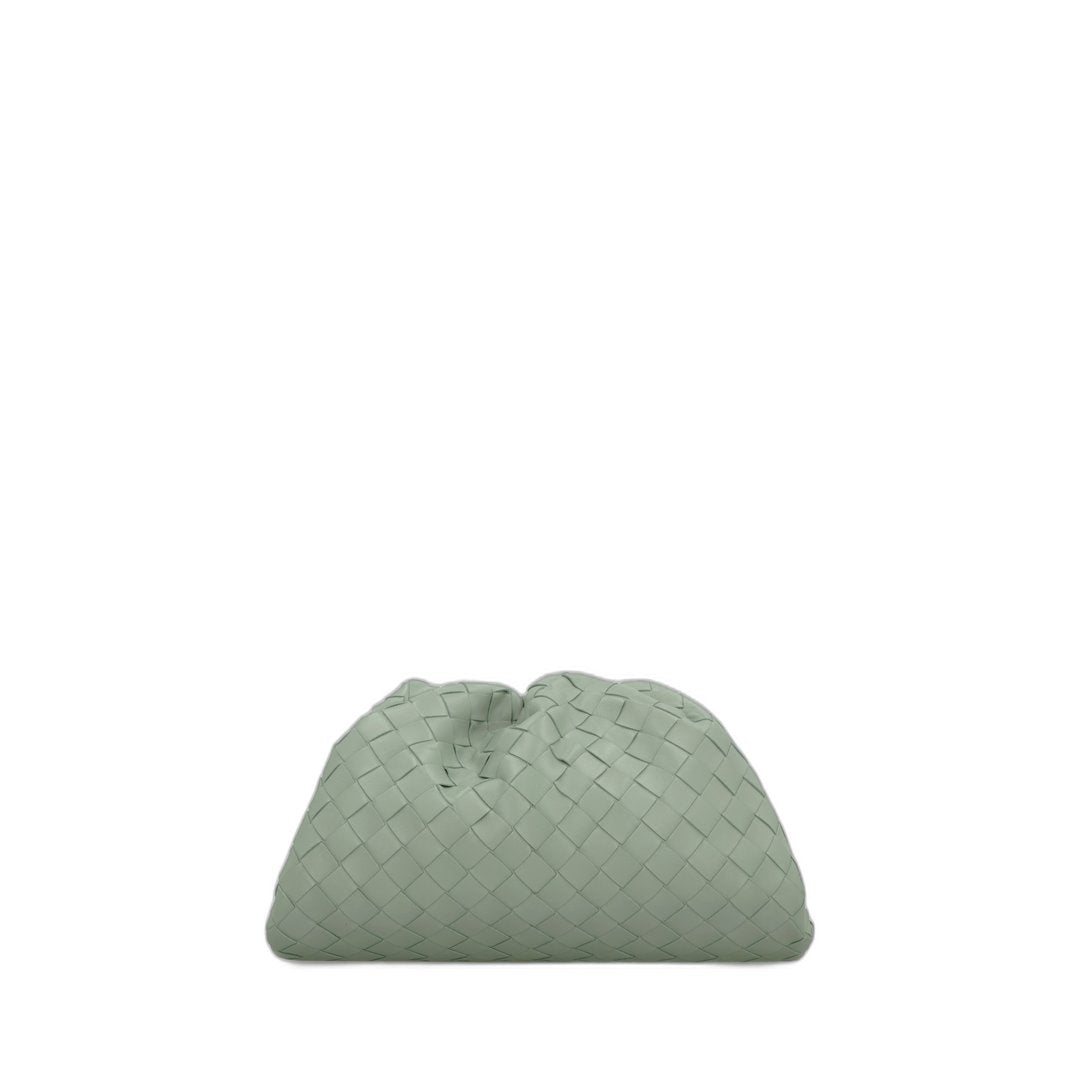 Teen Woven Pouch Clutch In Green Parakeet