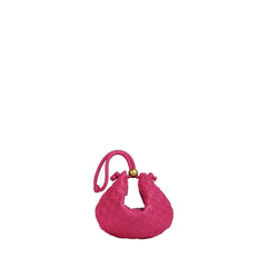 Turn Pouch In Pink Cranberry & Gold