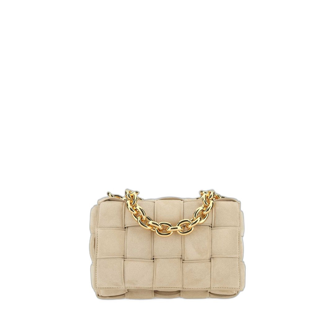 Chain Cassette Bag In Cream Porridge & Gold