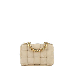 Chain Cassette Bag In Cream Porridge & Gold