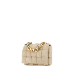 Chain Cassette Bag In Cream Porridge & Gold