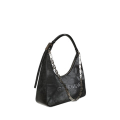 Denim Moon Cut Out Small Model Bag Black