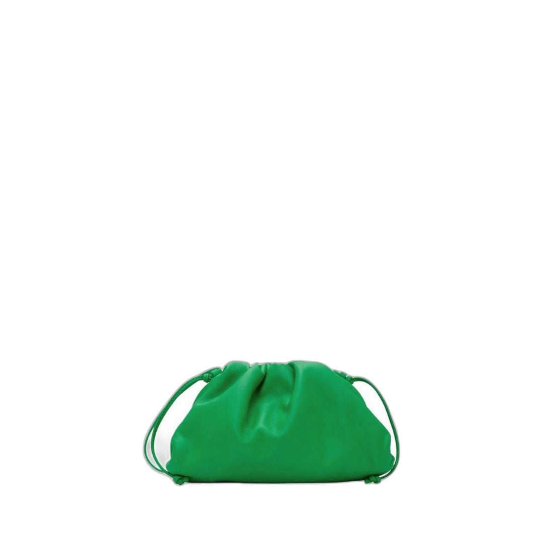 Mini Pouch Clutch Acid Green & Silver