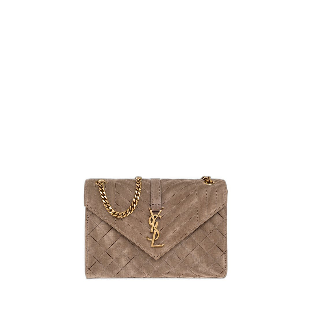 Medium Envelope Chain Bag In Brown Greyish