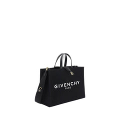 2Way Tote Shoulder Bag Canvas Black