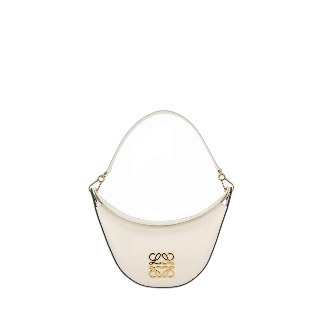 Small Luna Bag In Satin Calfskin In Soft White