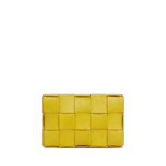 Cassette Leather Shoulder Bag In Pollen-Gold