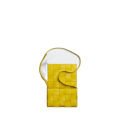 Cassette Leather Shoulder Bag In Pollen-Gold