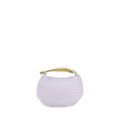 Sardine Intrecciato Napa Top-Handle Bag In Oyster