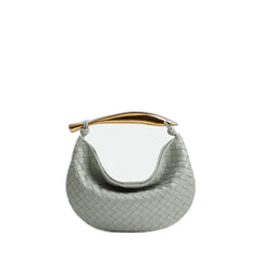 Sardine Intrecciato Napa Top-Handle Bag In Oyster