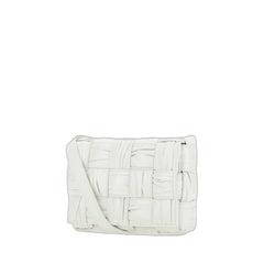 Cassette Plissé Intrecciato Leather Crossbody Bag