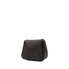 Cobble Intrecciato-Leather Shoulder Bag In Black