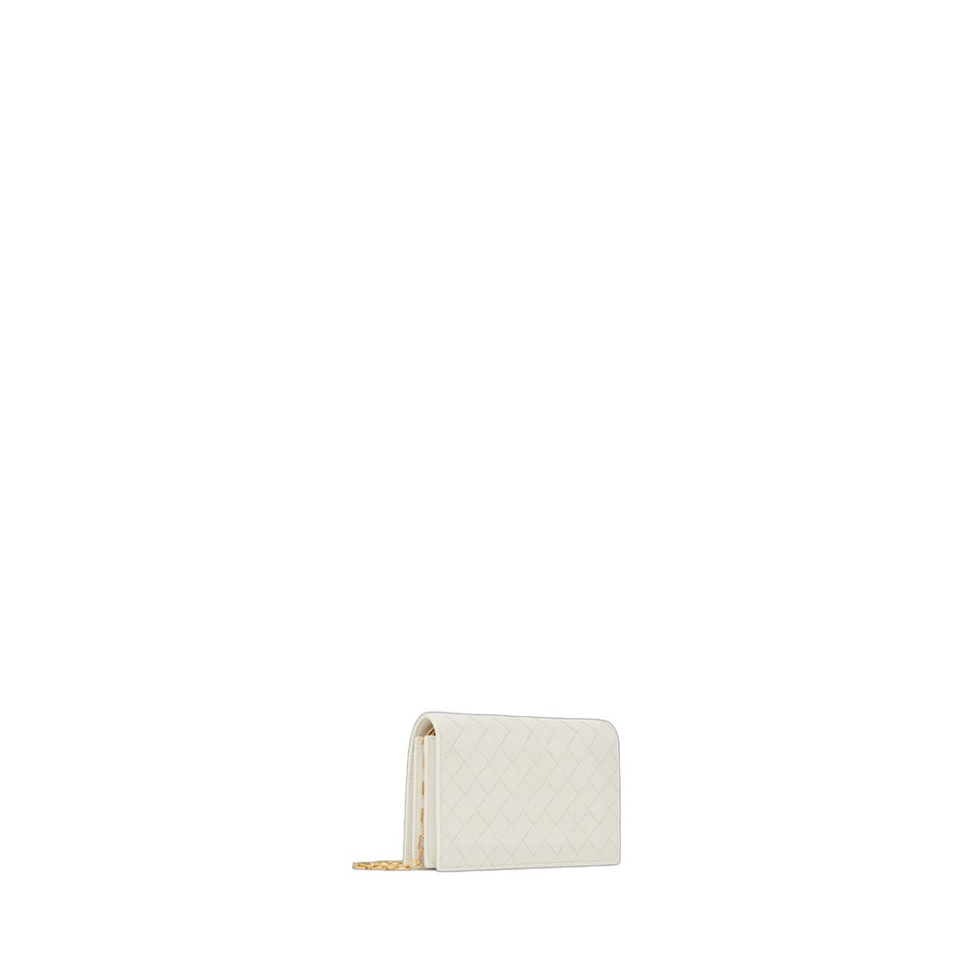 Mini Bag On Chain In Chalk & Gold