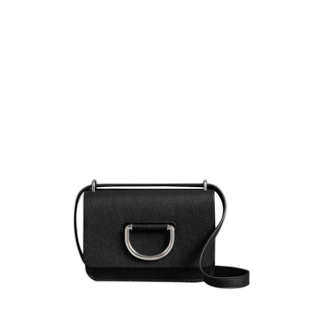 The Mini Leather D-Ring Bag In Black