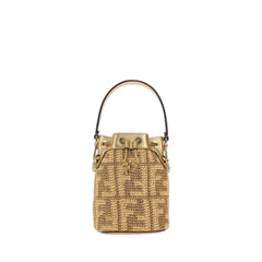 Mon Tresor Raffia Bag In Gold