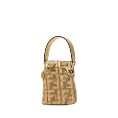 Mon Tresor Raffia Bag In Gold