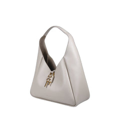 G-Hobo Leather Bag In Beige