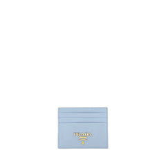 Sky Blue Card Holder In Saffiano In Light Blue