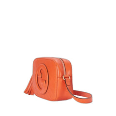 Blondie Small Shoulder Bag Orange In Leather Gold