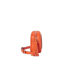 Blondie Small Shoulder Bag Orange In Leather Gold