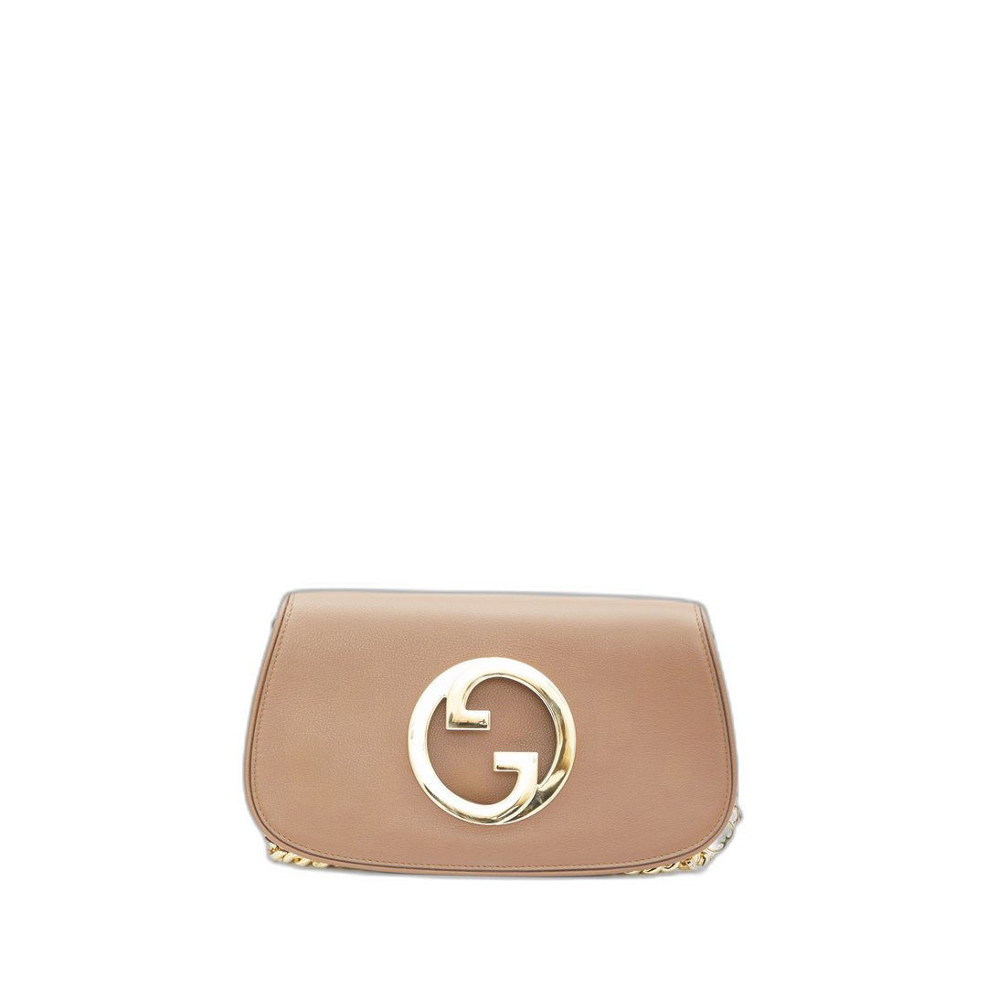 Blondie Shoulder Bag Brown In Leather Gold-Tone