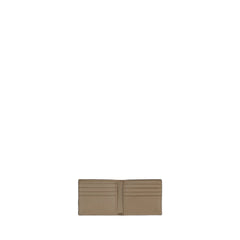 Gg Marmont Card Case Wallet Taupe In Leather Silver