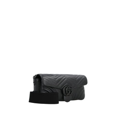 Gg Marmont Shoulder Bag Black/Black-Tone In Leather