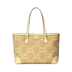 Ophidia Jumbo Gg Medium Tote Beige/Banana In Canvas