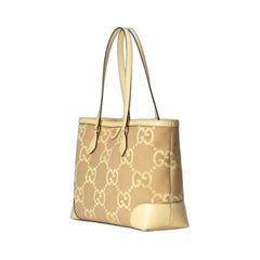 Ophidia Jumbo Gg Medium Tote Beige/Banana In Canvas