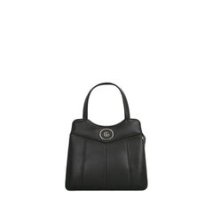 Petite Gg Small Tote Black In Leather Silver-Tone