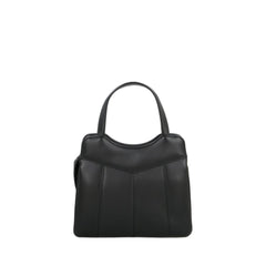 Petite Gg Small Tote Black In Leather Silver-Tone