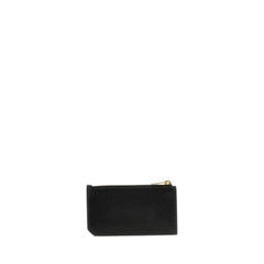 Black Fragments Zip Card Case