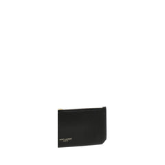 Black Fragments Zip Card Case