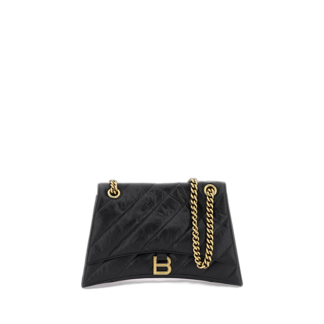 Crush Medium Chain Bag Quilted In Black