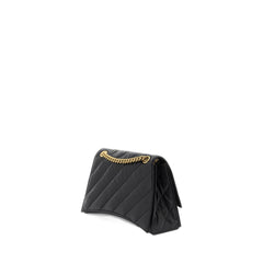 Crush Medium Chain Bag Quilted In Black