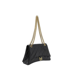 Crush Medium Chain Bag Quilted In Black