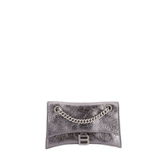 Crush Small Chain Bag Metallized In Dark Grey