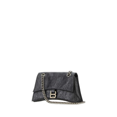 Crush Small Chain Bag Metallized In Dark Grey