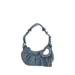 Le Cagole Xs Shoulder Bag Denim In Blue