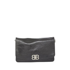 Bb Soft Large Flap Bag In Black