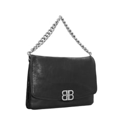 Bb Soft Large Flap Bag In Black