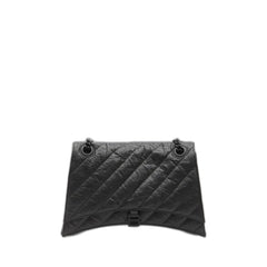 Crush Large Chain Bag Quilted In Black