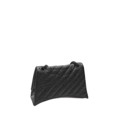 Crush Large Chain Bag Quilted In Black