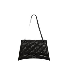 Crush Medium Chain Bag Quilted In Black