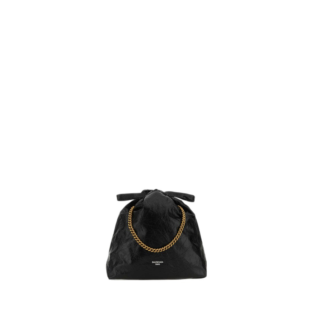 Crush Medium Tote Bag In Black